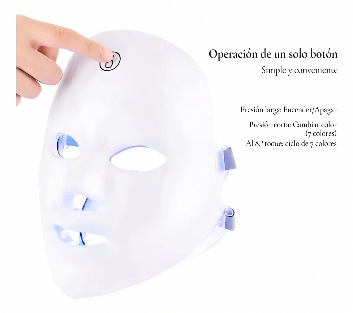 Máscara de Regeneración Facial LED 7 Colores